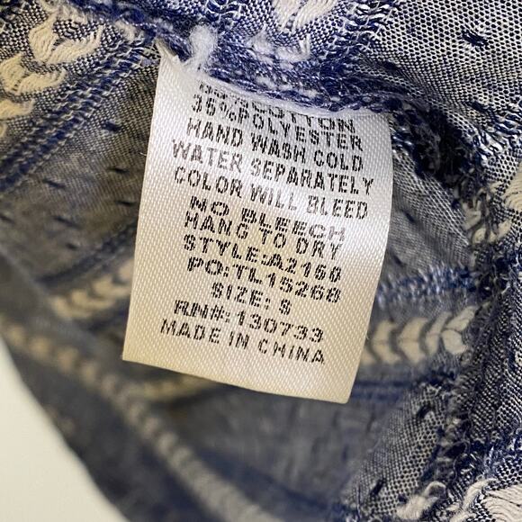 Umgee Shirt Mini Dress Women Small Black Striped Aztec Cotton Blend Pockets - Picture 6 of 7